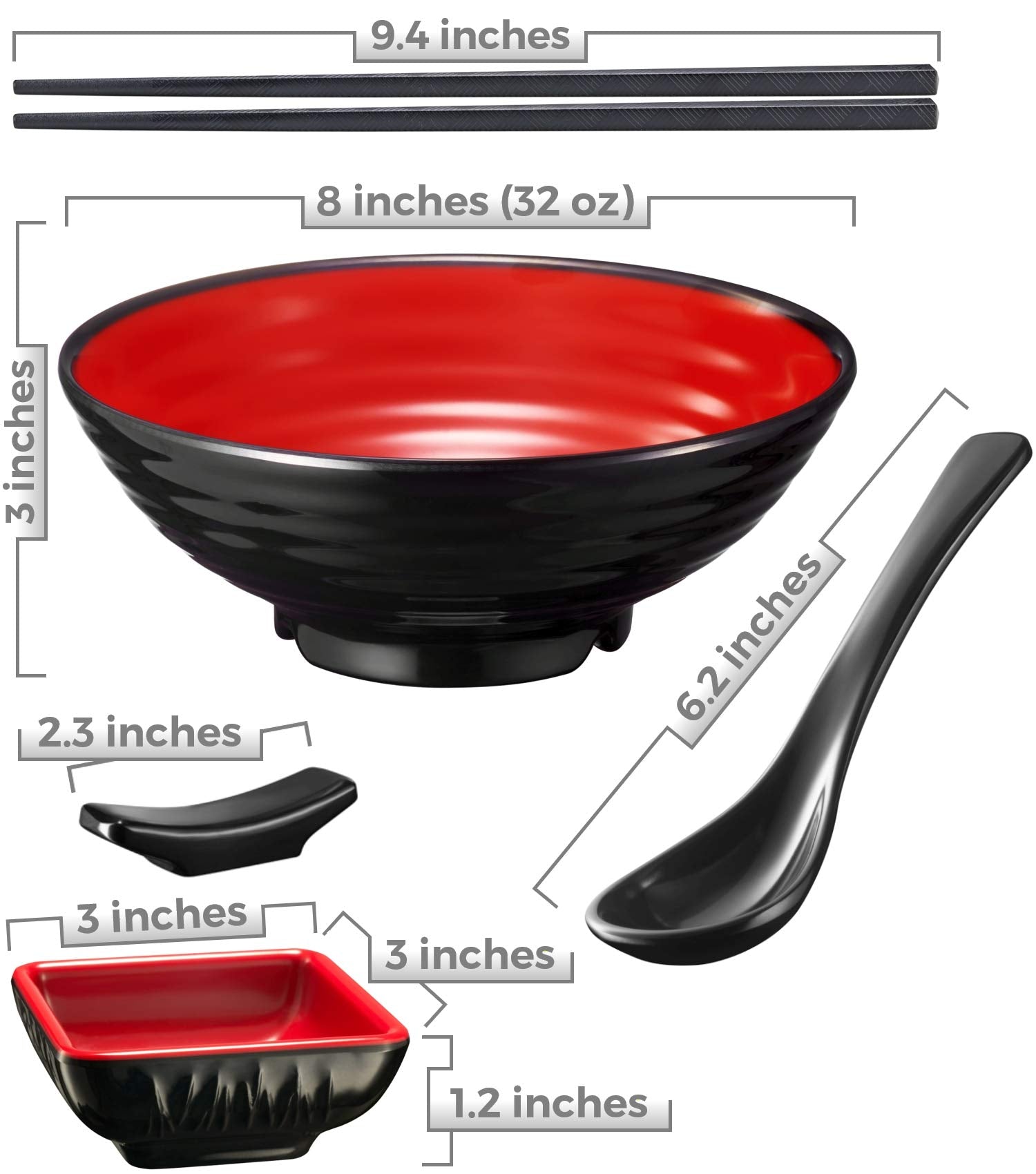Practimondo ramen dipping bowls for dipping sauces and side condiments.