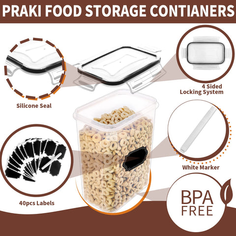PRAKI medium 1.3 qt container for sugar and cereals.