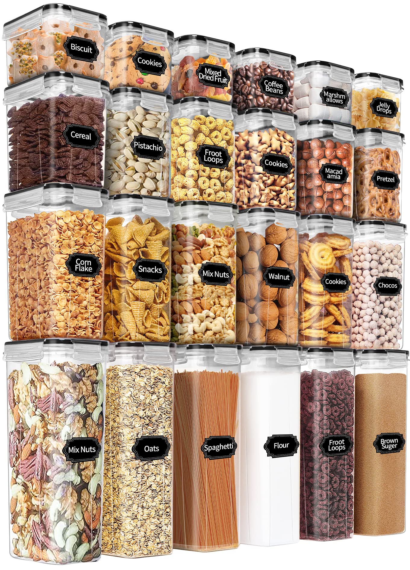 PRAKI airtight tall 2.5 qt container keeps flour fresh and organized.