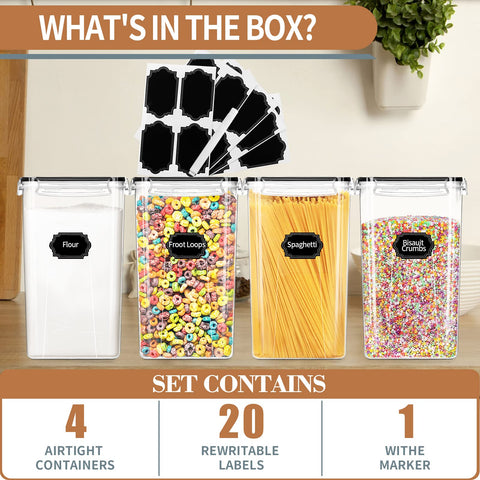 Praki clear flour and sugar canister for quick content checks