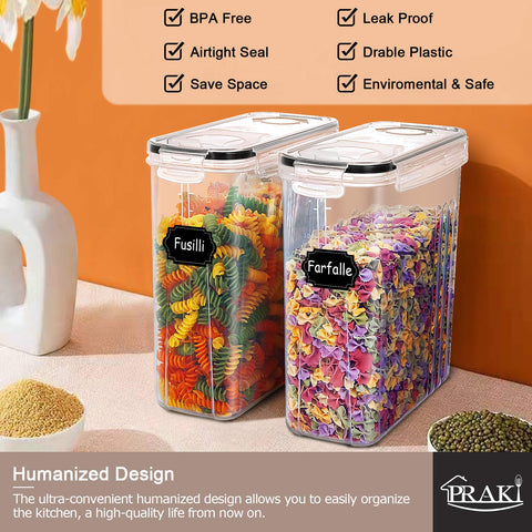 PRAKI easy pour mouth design reduces spills during serving.