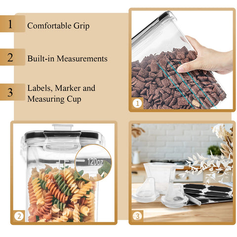 PRAKI 4L containers with sealed lids for long-lasting freshness