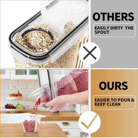 PRAKI stackable food containers saving cabinet space