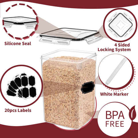 PRAKI sugar and flour containers help prevent moisture.