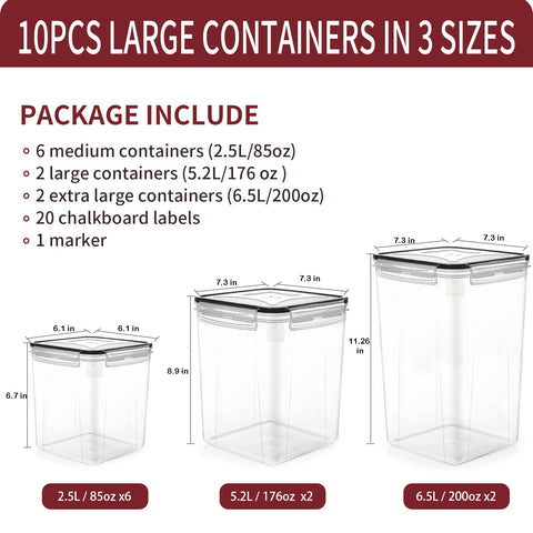 PRAKI ten-piece pantry storage set keeps you organized.