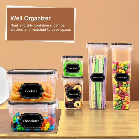 Transparent PRAKI lids with black sealing ring keep contents fresh and visible.