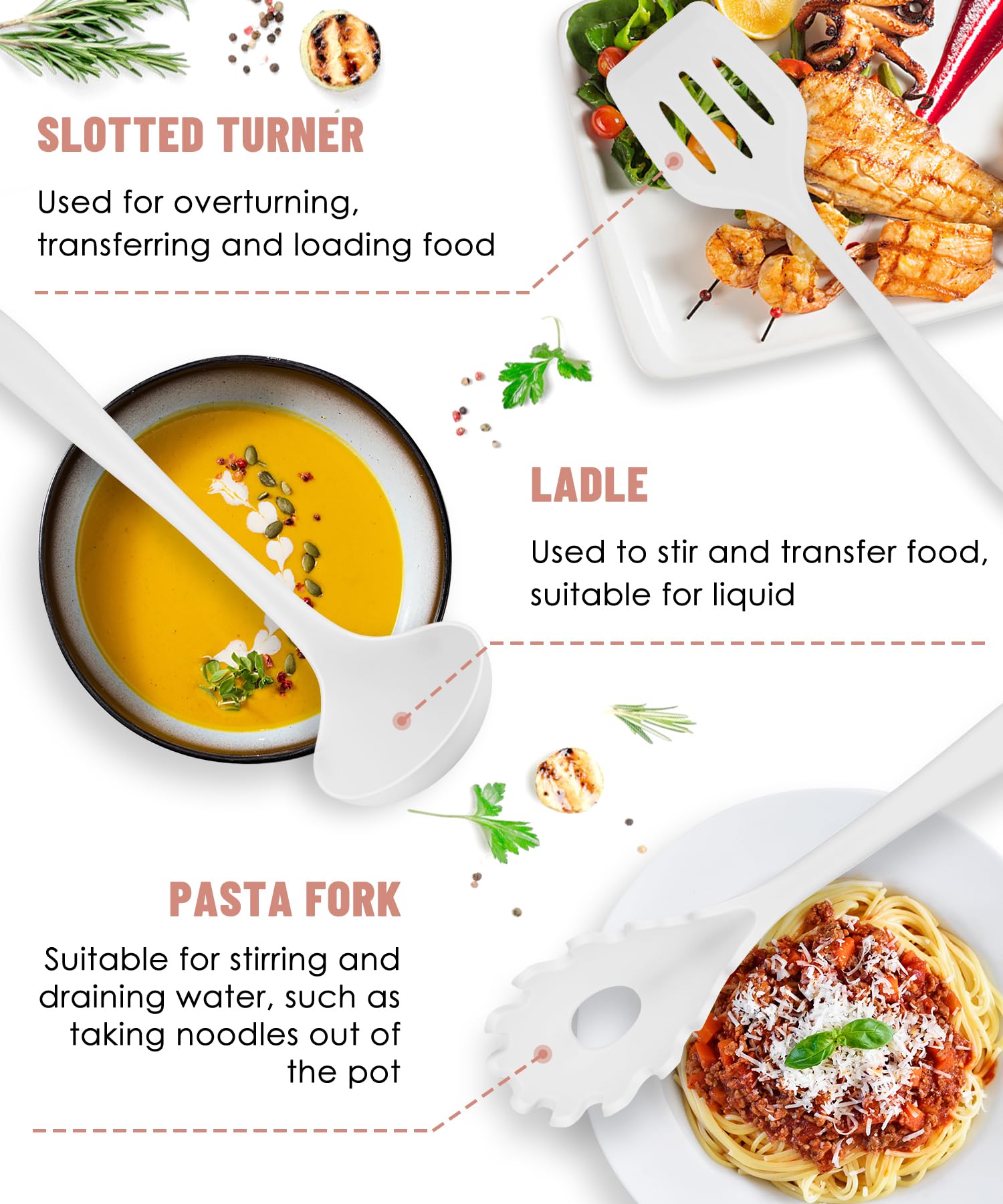 Pranski kitchen tong provides steady grip for flipping and turning foods.