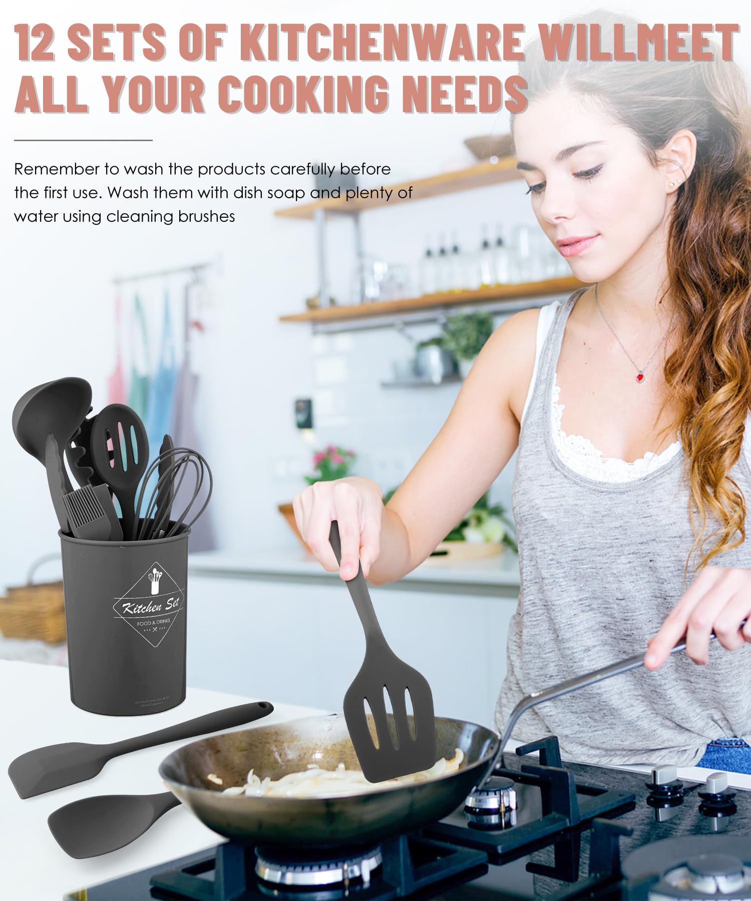 Pranski slotted spoon drains pasta efficiently.