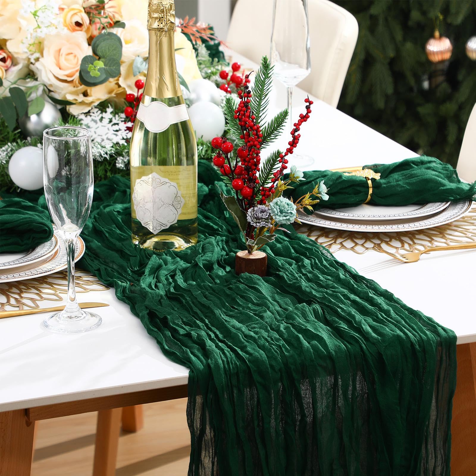 Preboun emerald green napkins 50x50 cm for elegant folding
