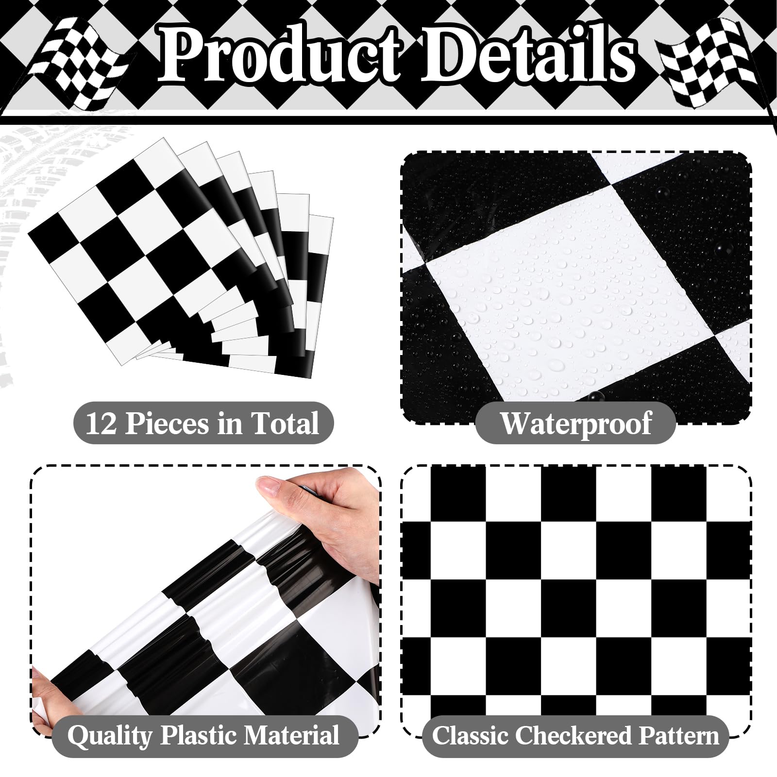Preboun racing theme decor creates a bold centerpiece for events.
