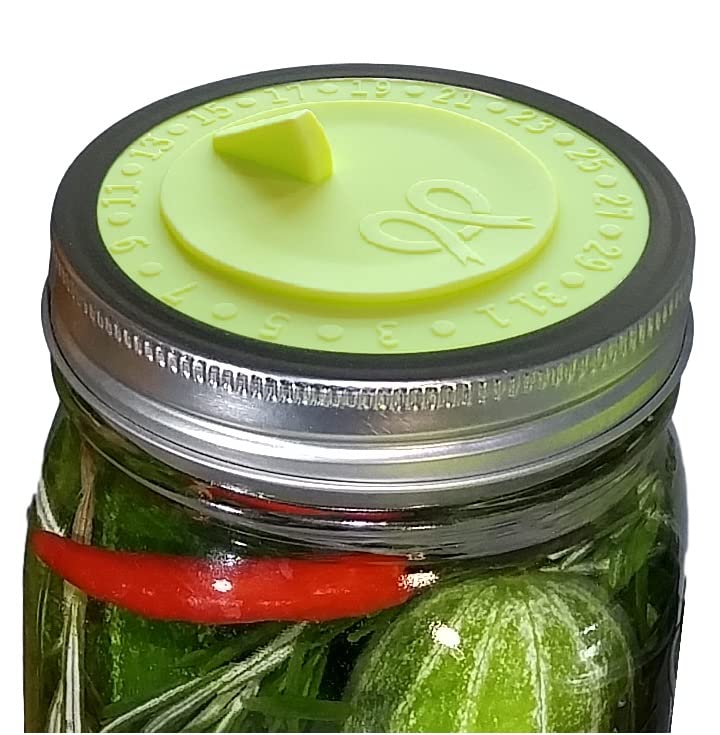 PremiumPresents 7pack lid on wide-mouth jar for easy fermentation setup.