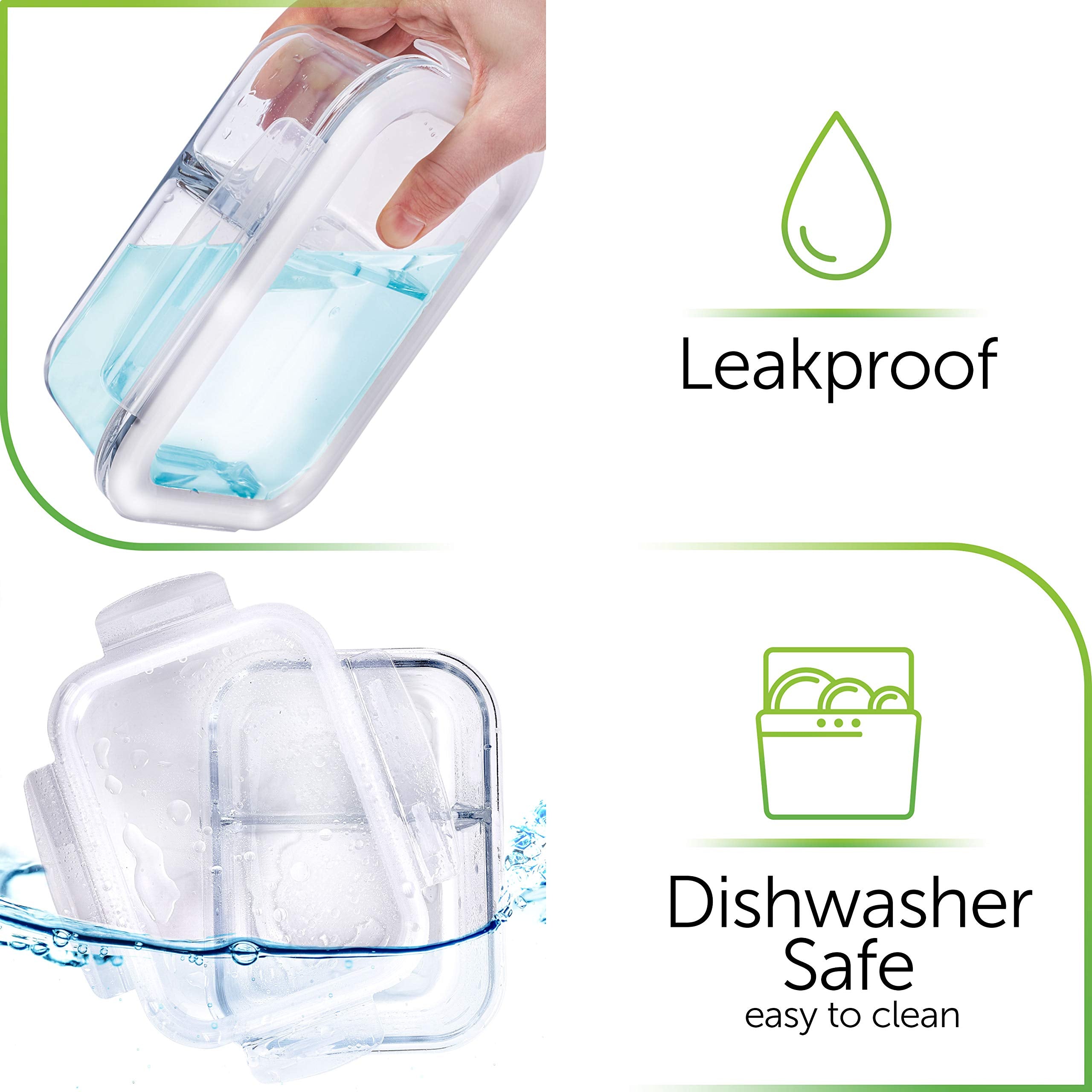 Dishwasher and microwave safe glass container by Prep Naturals