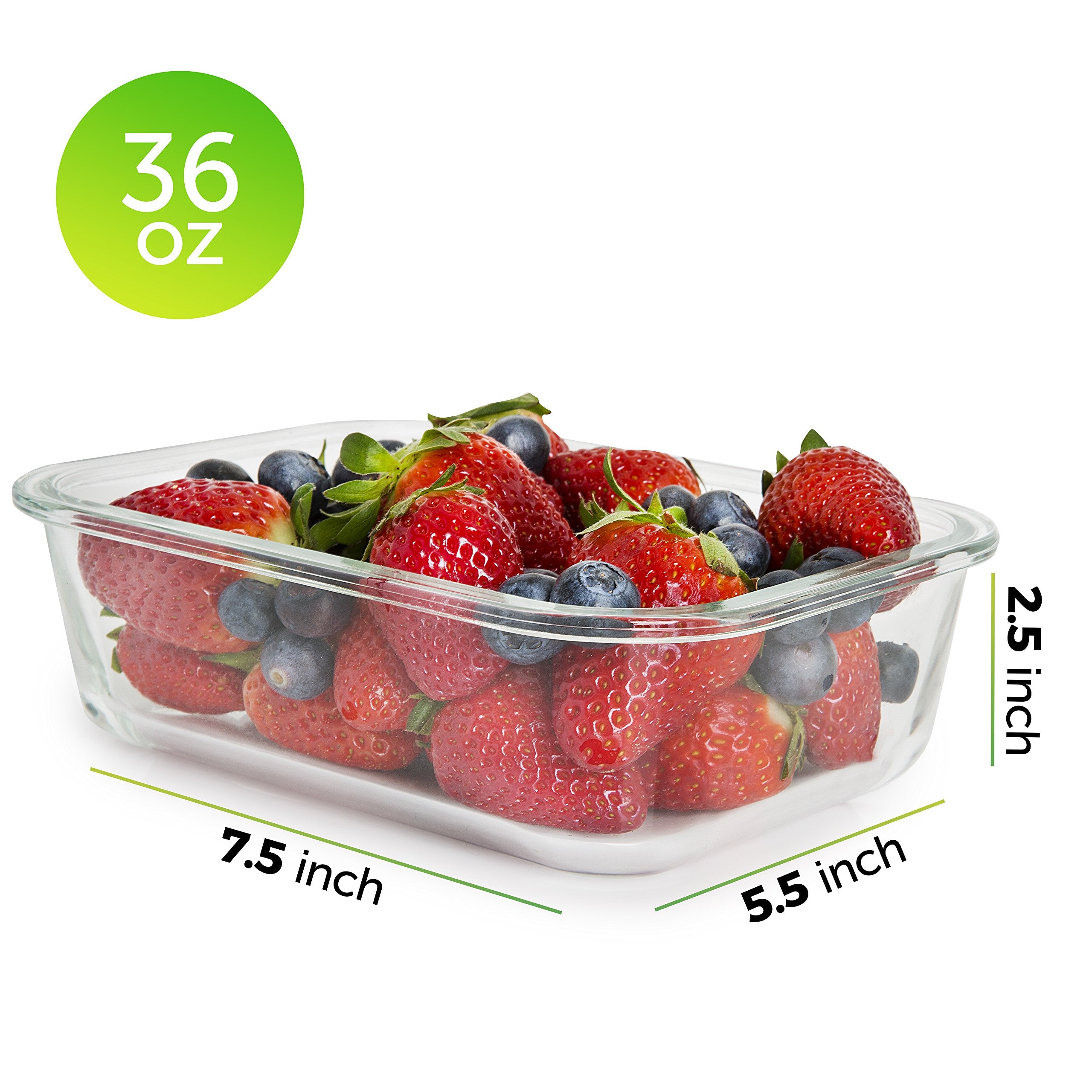 Elegant Prep Naturals glass container enhances kitchen storage aesthetics.