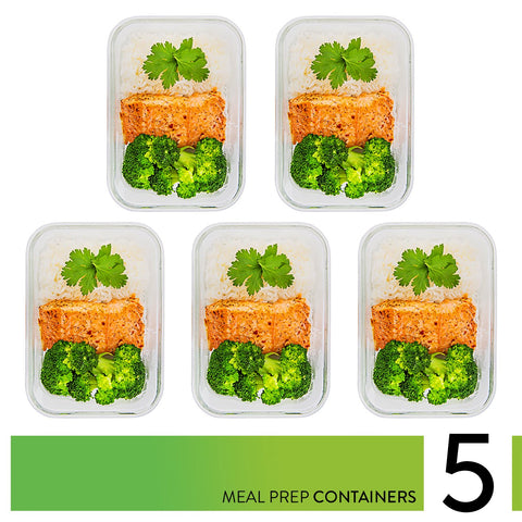 Close-up of Prep Naturals glass container made from borosilicate glass.