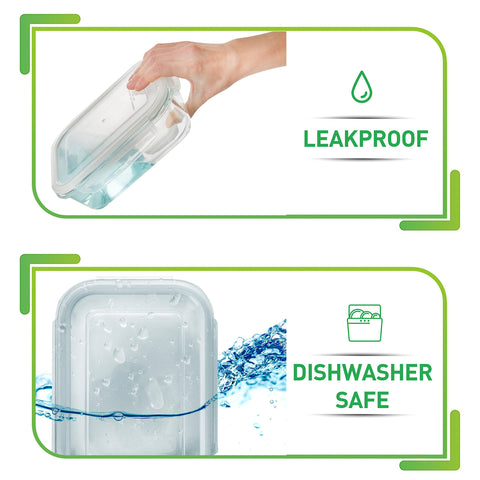 Pack of five Prep Naturals glass containers for versatile meal prep.