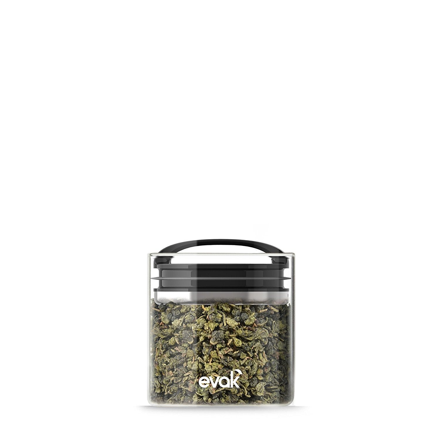 Prepara Evak compact glass storage front view highlights airtight design