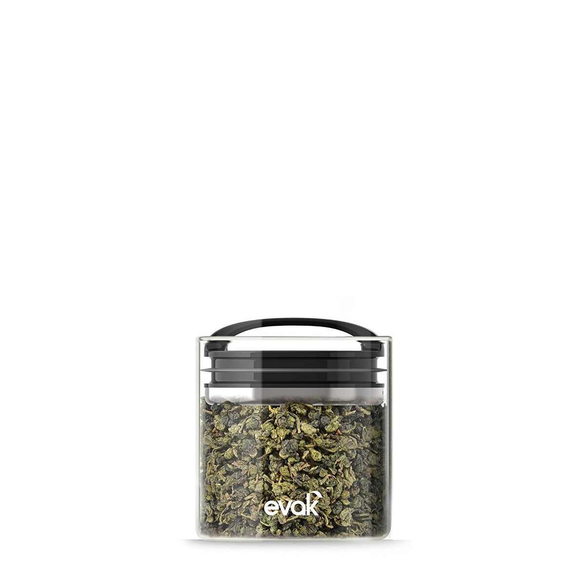 Prepara Evak compact glass storage front view highlights airtight design