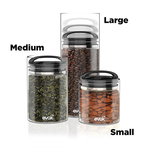 Interior borosilicate glass of EVAK with stainless lid