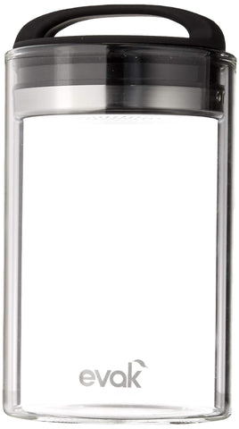 Prepara Evak medium glass-stainless canister keeps coffee fresh longer
