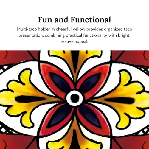 Bright yellow Prepara pattern adds playful flair to taco night.