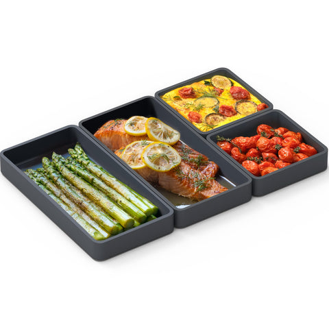 Prepd Cheat Sheets original silicone sheet pan divider set for versatile multi-dish cooking