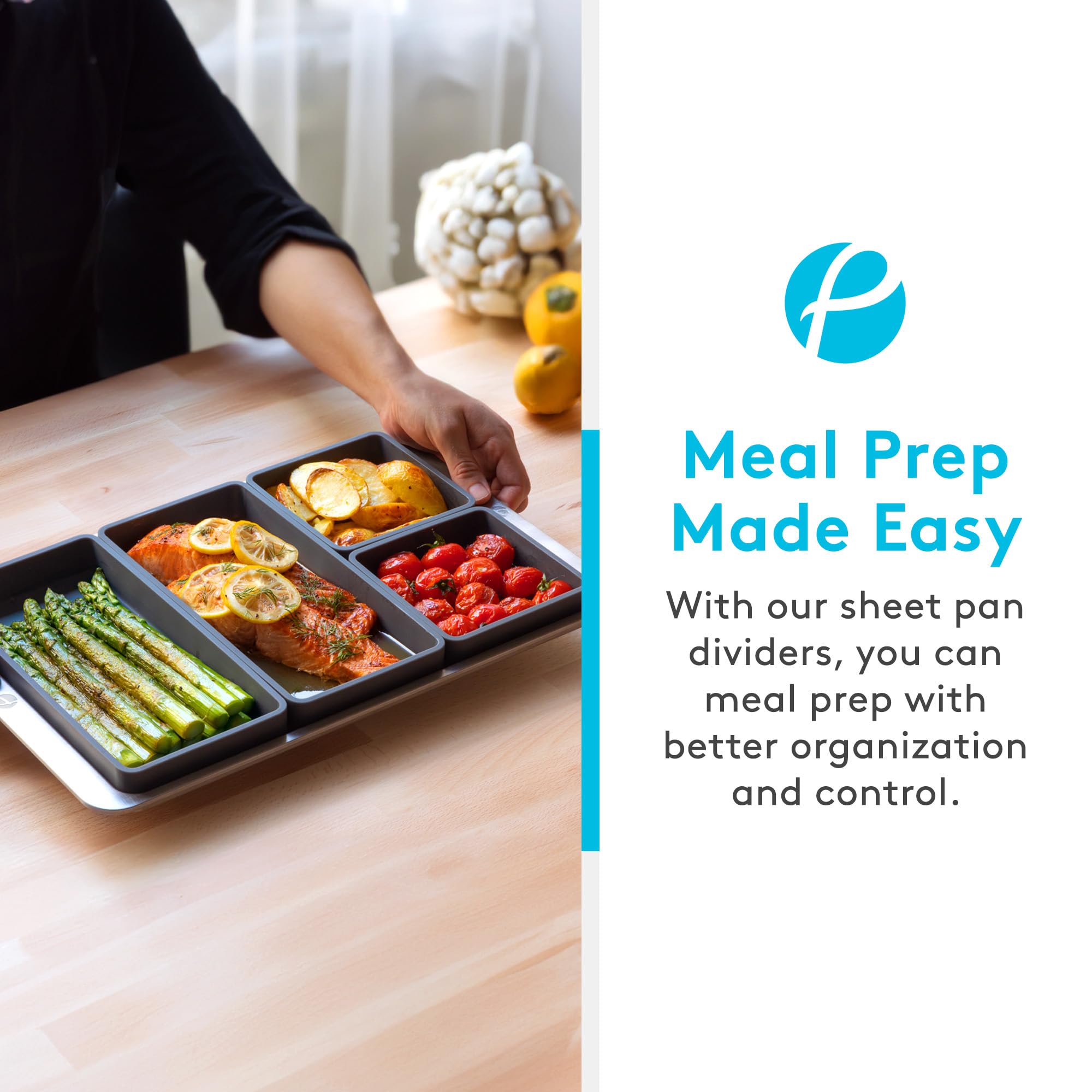 Prepd divider trays replace foil and paper for mess-free baking