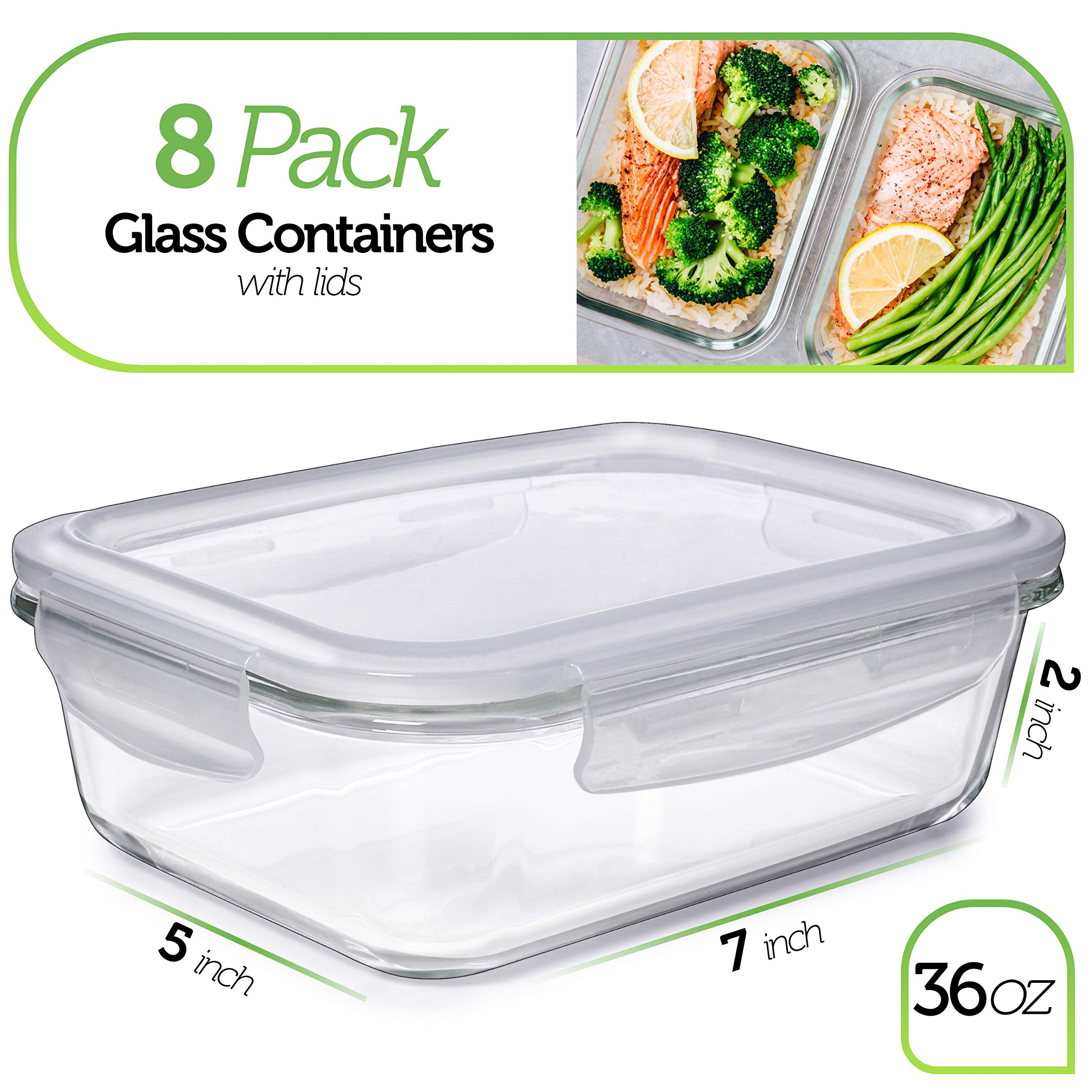 PrepNaturals glass containers with clear storage design for quick content checks.