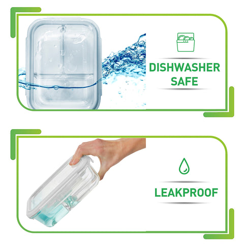 PrepNaturals dishwasher-safe glass containers simplify cleanup after busy days