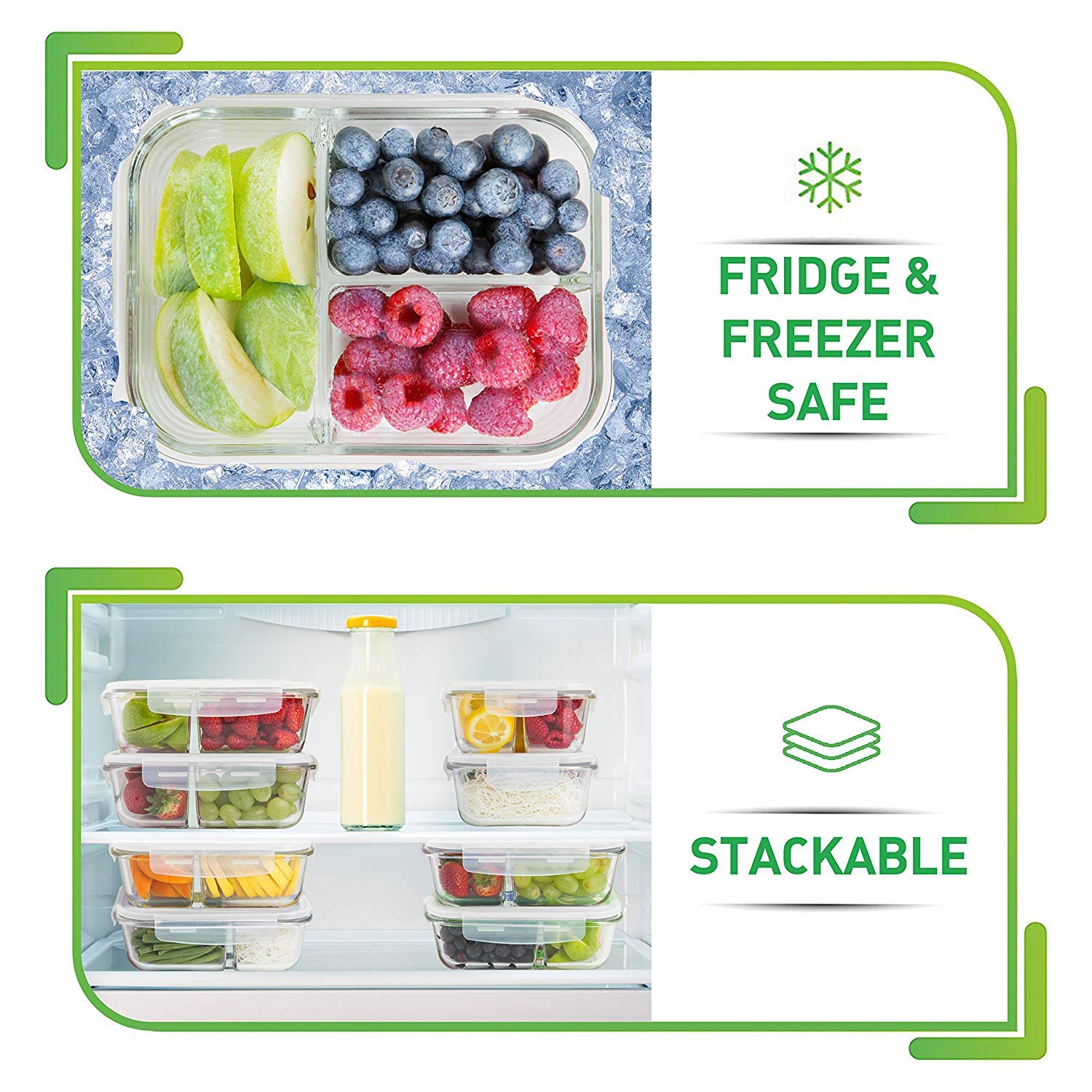 PrepNaturals easy-clean glass storage saves time and keeps flavors fresh