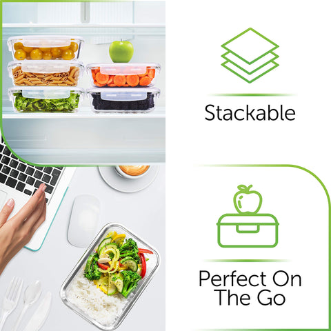 PrepNaturals multi-compartment design keeps meals organized and portable.