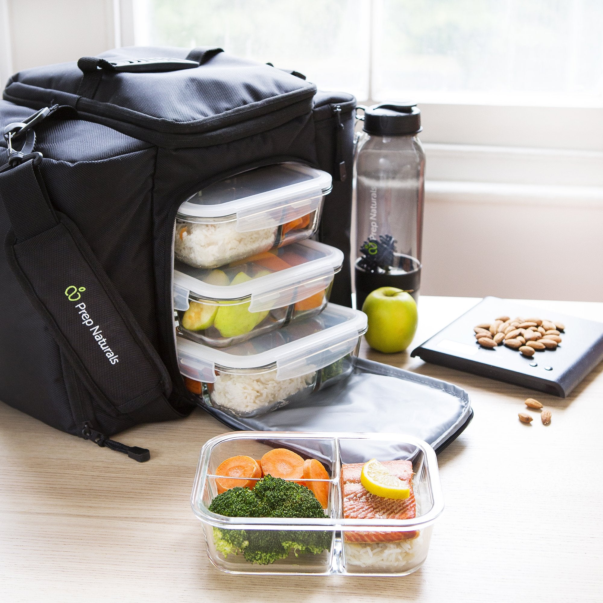 PrepNaturals secure lids prevent leaks during transport and storage