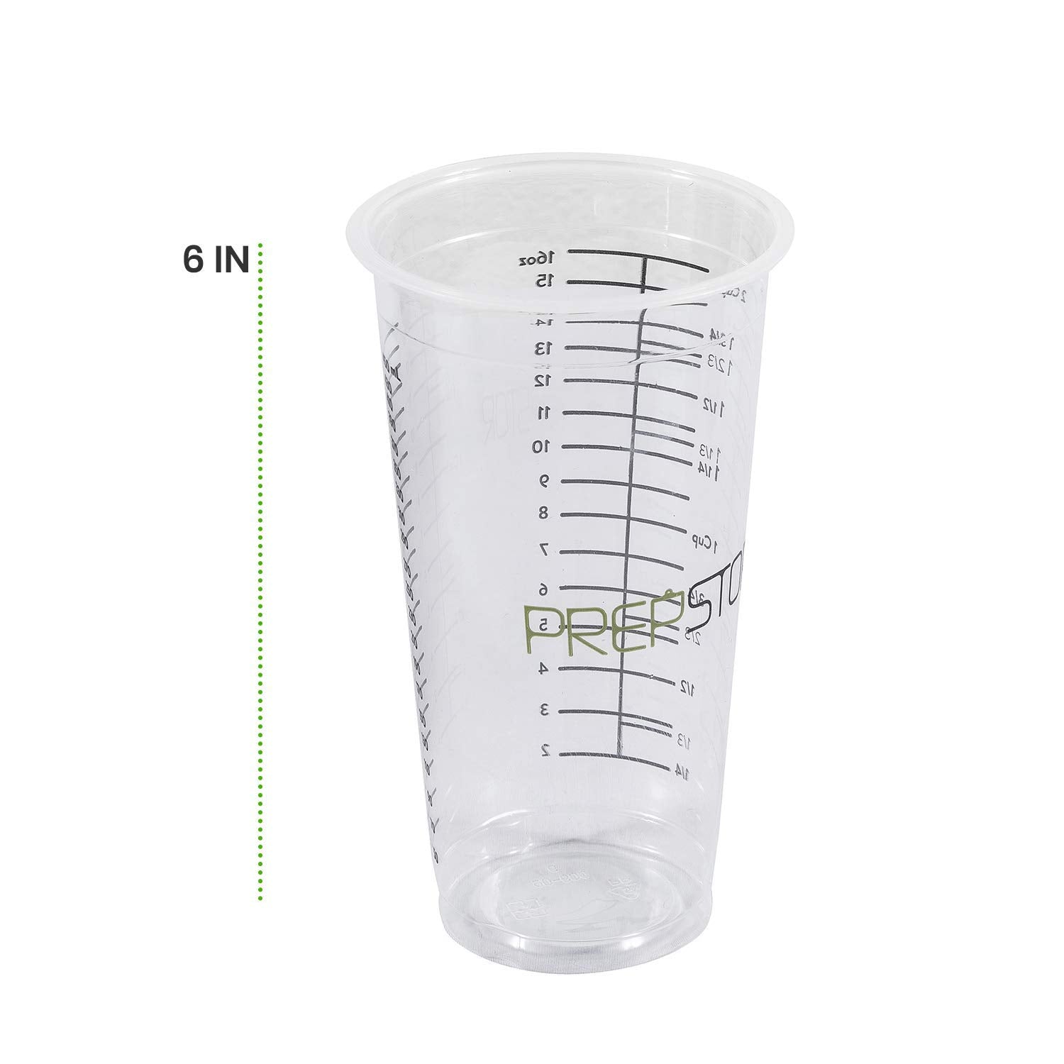 PrepStor resin and paint mixing cups with a wide mouth for easy pouring.