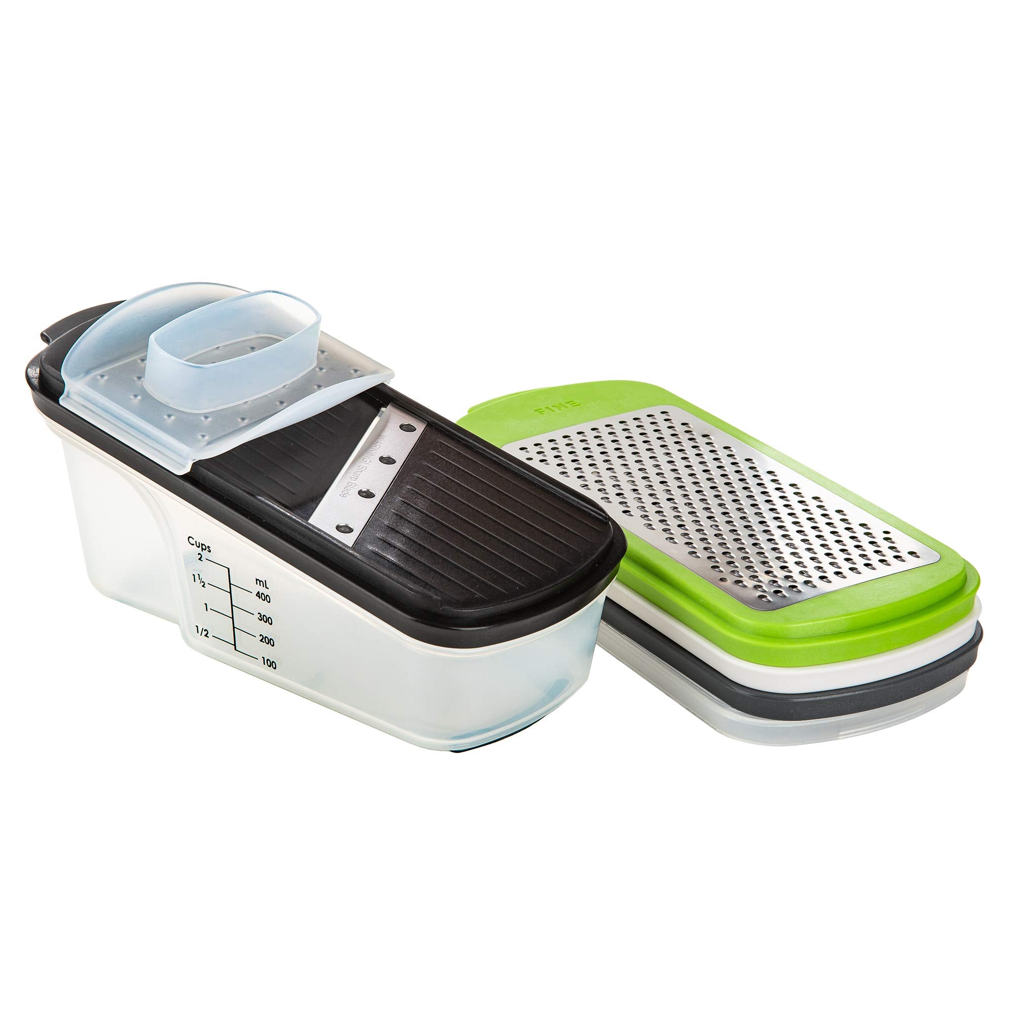 PrepWorks 4-in-1 kitchen tool with slicing and grating options for quick prep.
