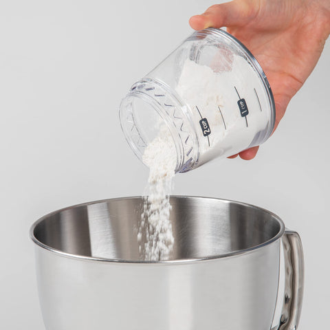 PREPWORKS Quick Sifter sifts cocoa smoothly for even batter texture.