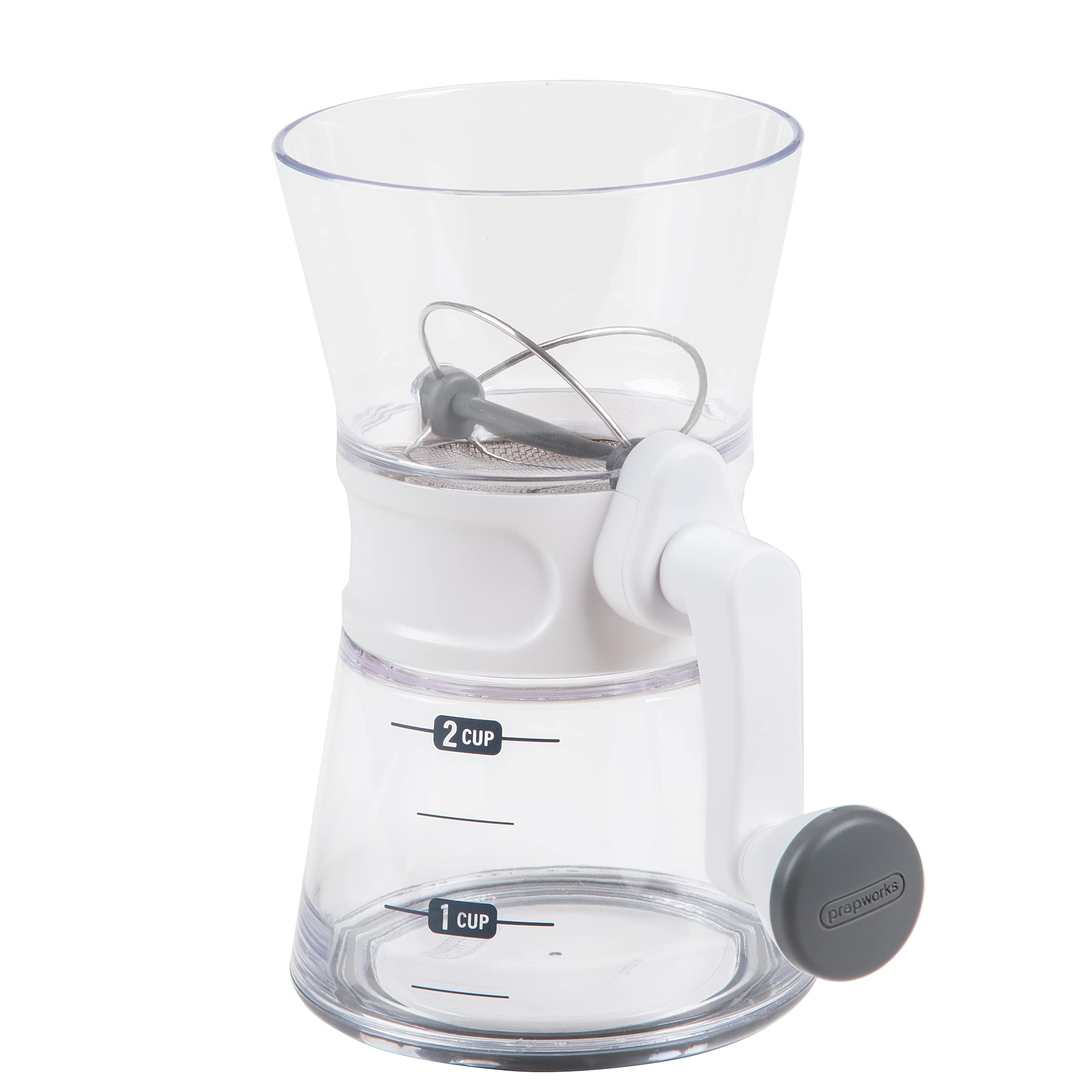 PREPWORKS Quick Sifter for flour with direct measuring simplifies recipe prep.