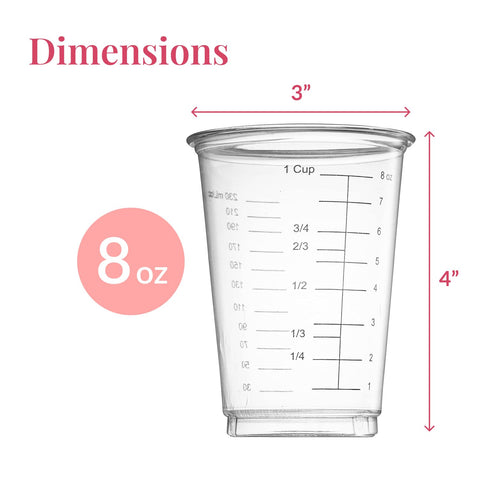 Prestee clear cups for resin mixing demonstrate precise measurements with minimal waste