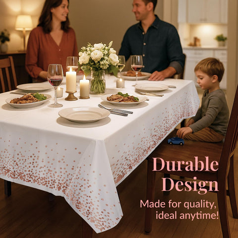Prestee disposable rectangle table cloth 54x108 inches simplifies cleanup