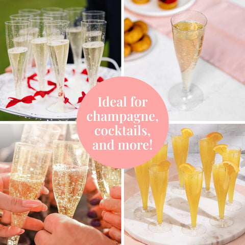 Prestee glittery plastic wine glasses add luxe sparkle to toasts.