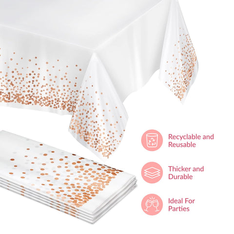 Prestee rose gold four-pack table cloth for versatile events