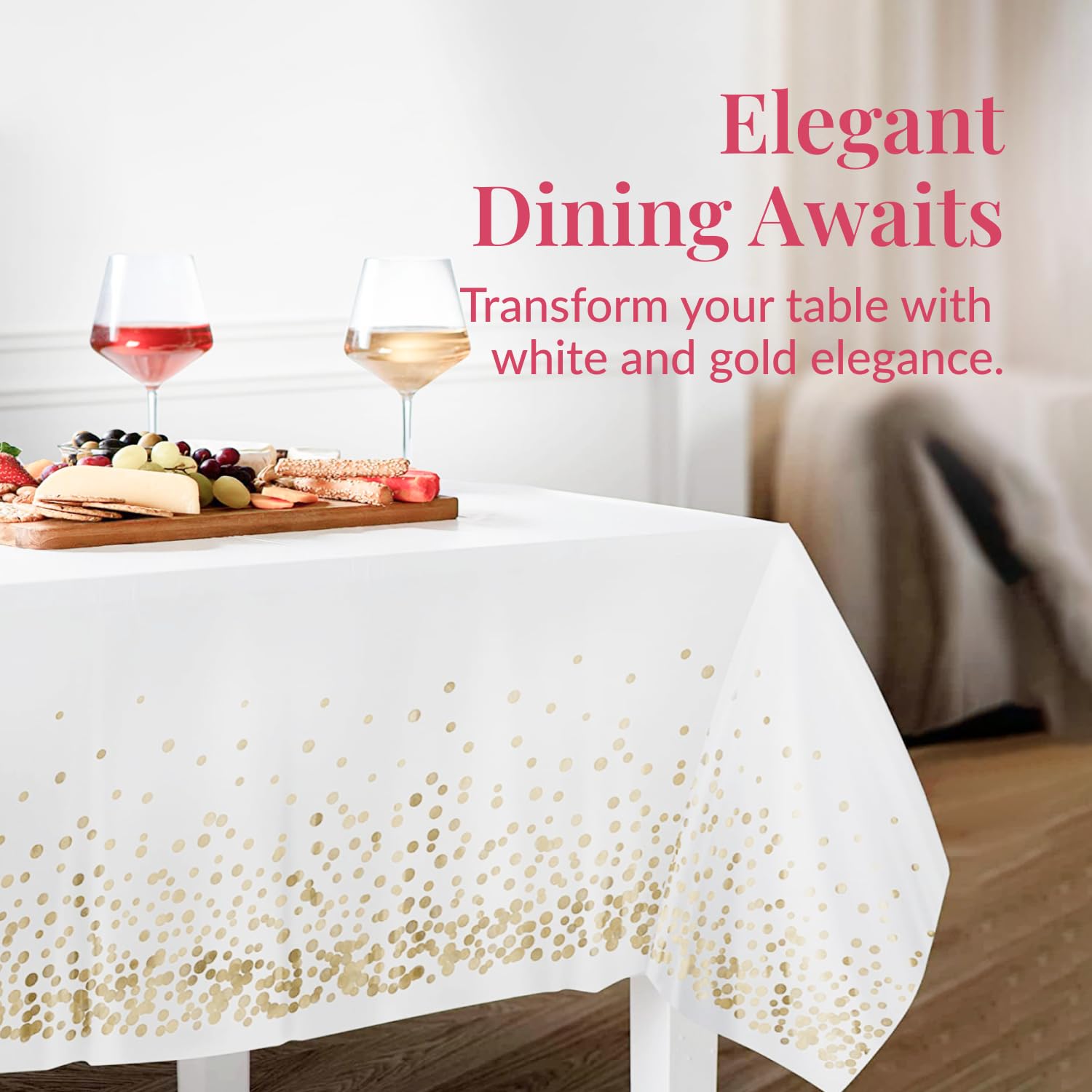 Prestee heavy-duty disposable tablecloth protecting a surface