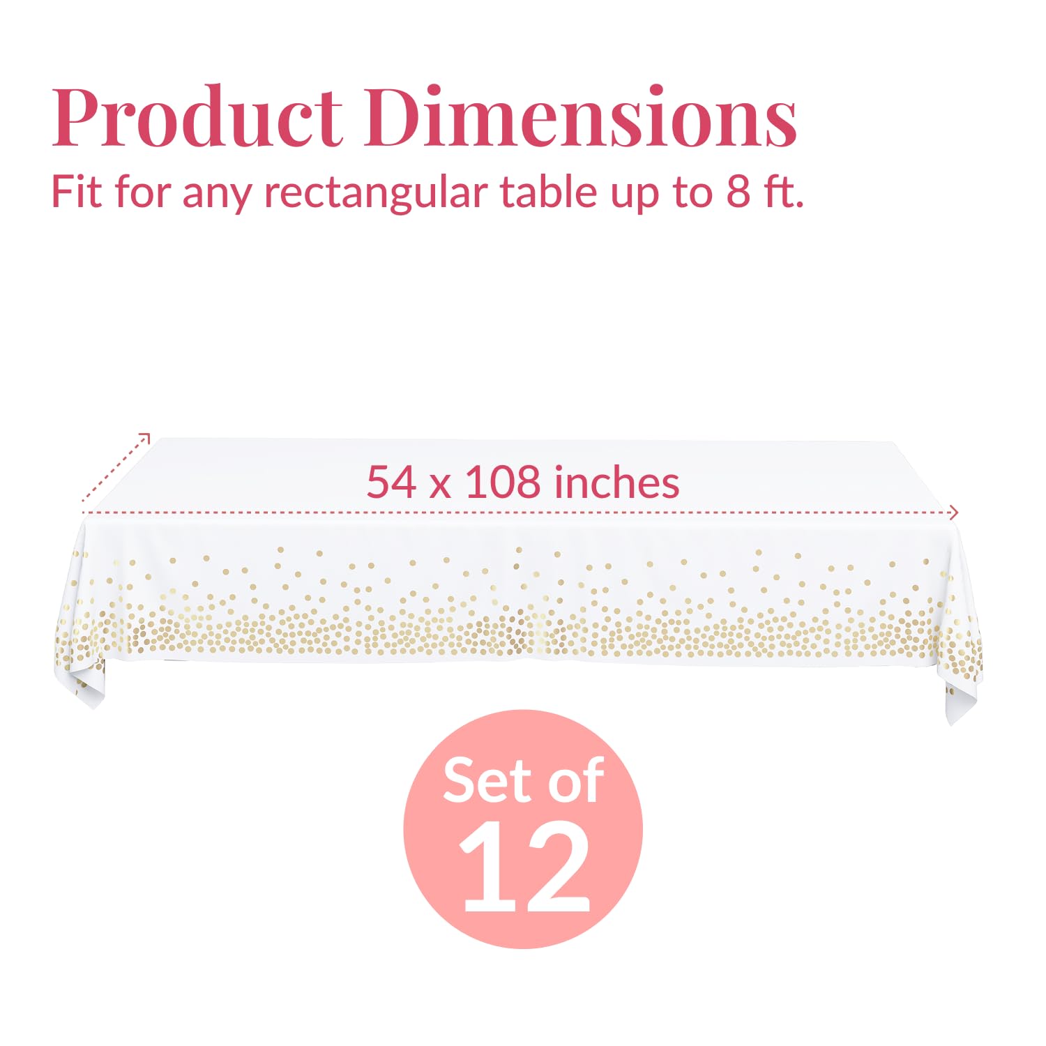 Prestee waterproof and stain-resistant table cover