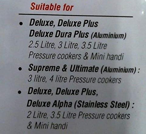 Prestige gasket compatible with 2L and 3.5L Prestige models for secure pressure cooking.