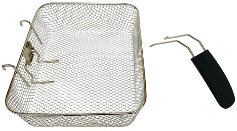 Presto ProFry basket in use, cooking large pieces with ease.