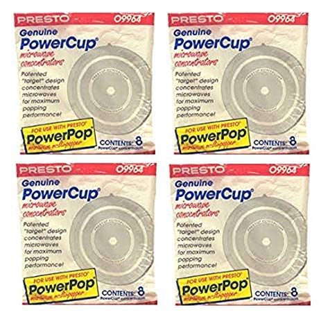 Presto PowerCup microwave popcorn popper concentrator in white for even popping