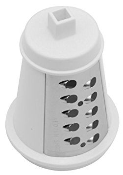 Presto Regular Shred Cone on the Regular Salad Shooter enables quick, even shredding.