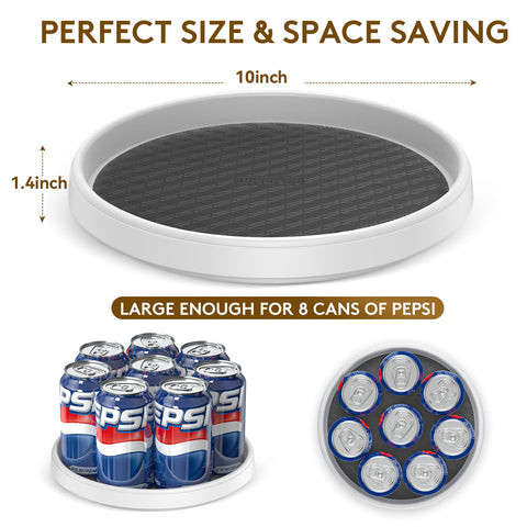 P PRETIRENO turntable keeps spice racks organized and within reach.