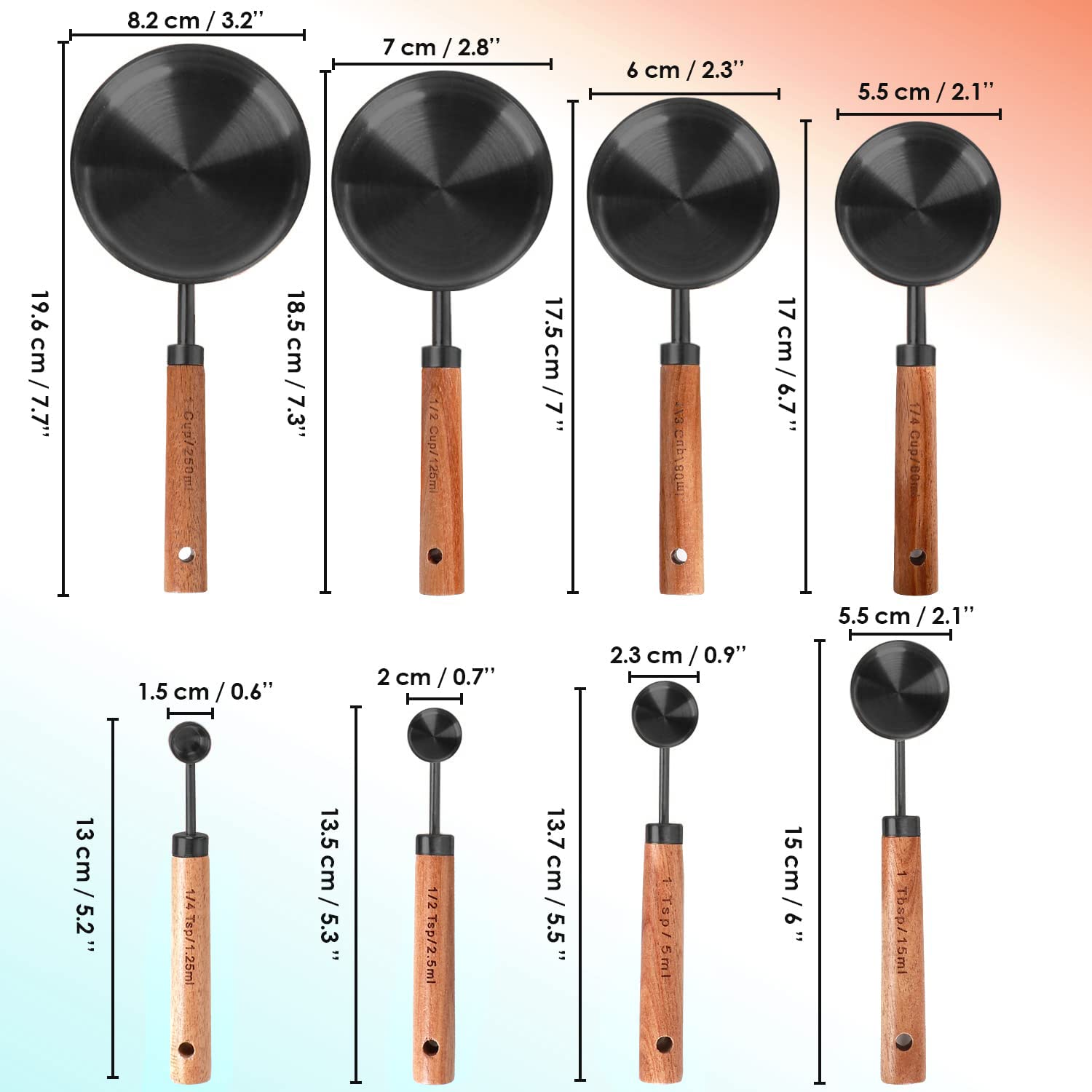 PRETTYFINE wooden-handled spoons provide comfortable grip and natural aroma in use.
