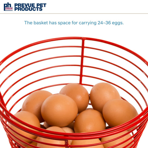 PH Prevue Hendryx egg basket 8-inch side view demonstrates easy carrying and quick transport of eggs.