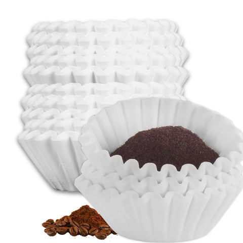 PR1M3 large coffee filters in a 500-pack designed for 12-cup brewers, reducing overflow.