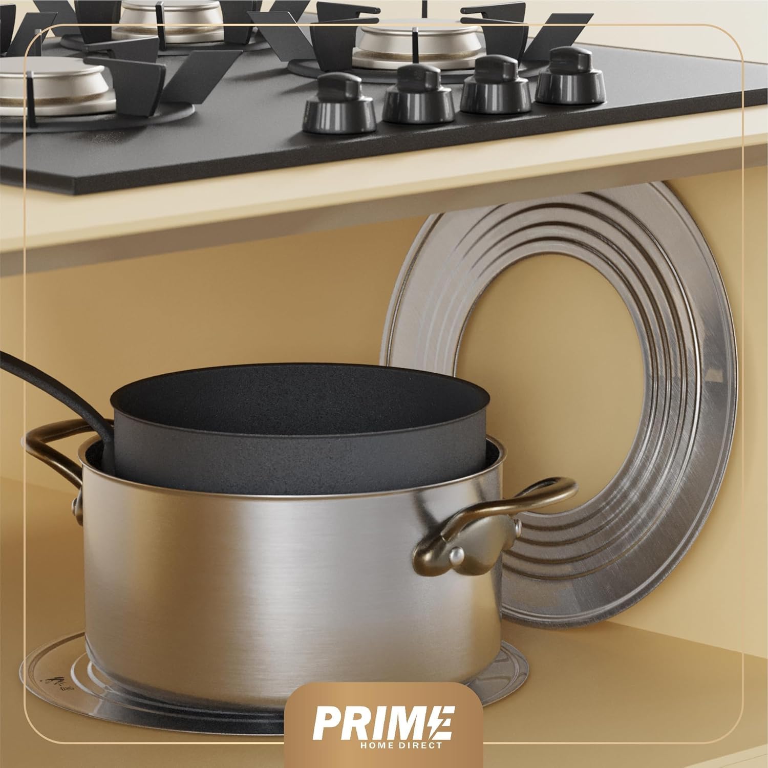 Prime Home Direct steamer ring keeps dumplings and vegetables evenly cooked.